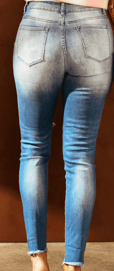 Lizzy Faded Mid High Rise Jeans