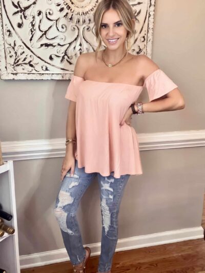 Forget about it off the shoulder blouse