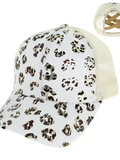 Pleasure to meet you leopard print baseball cap