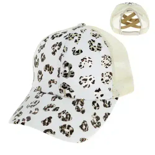 Pleasure to meet you leopard print baseball cap